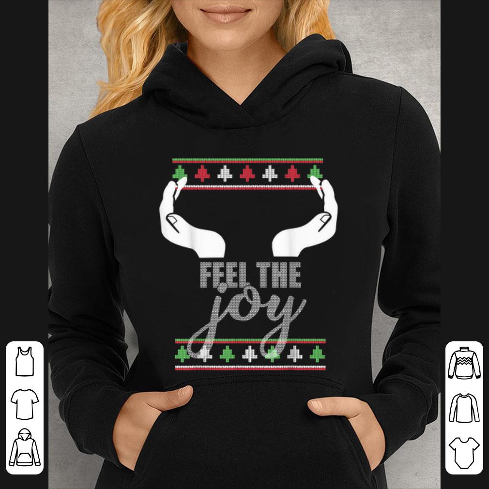 Hot FEEL THE JOY Ugly Christmas Sweater Funny Slutty Boobs shirt