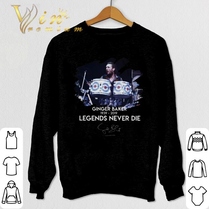 Hot Ginger Baker 1939-2019 legend never die signature shirt