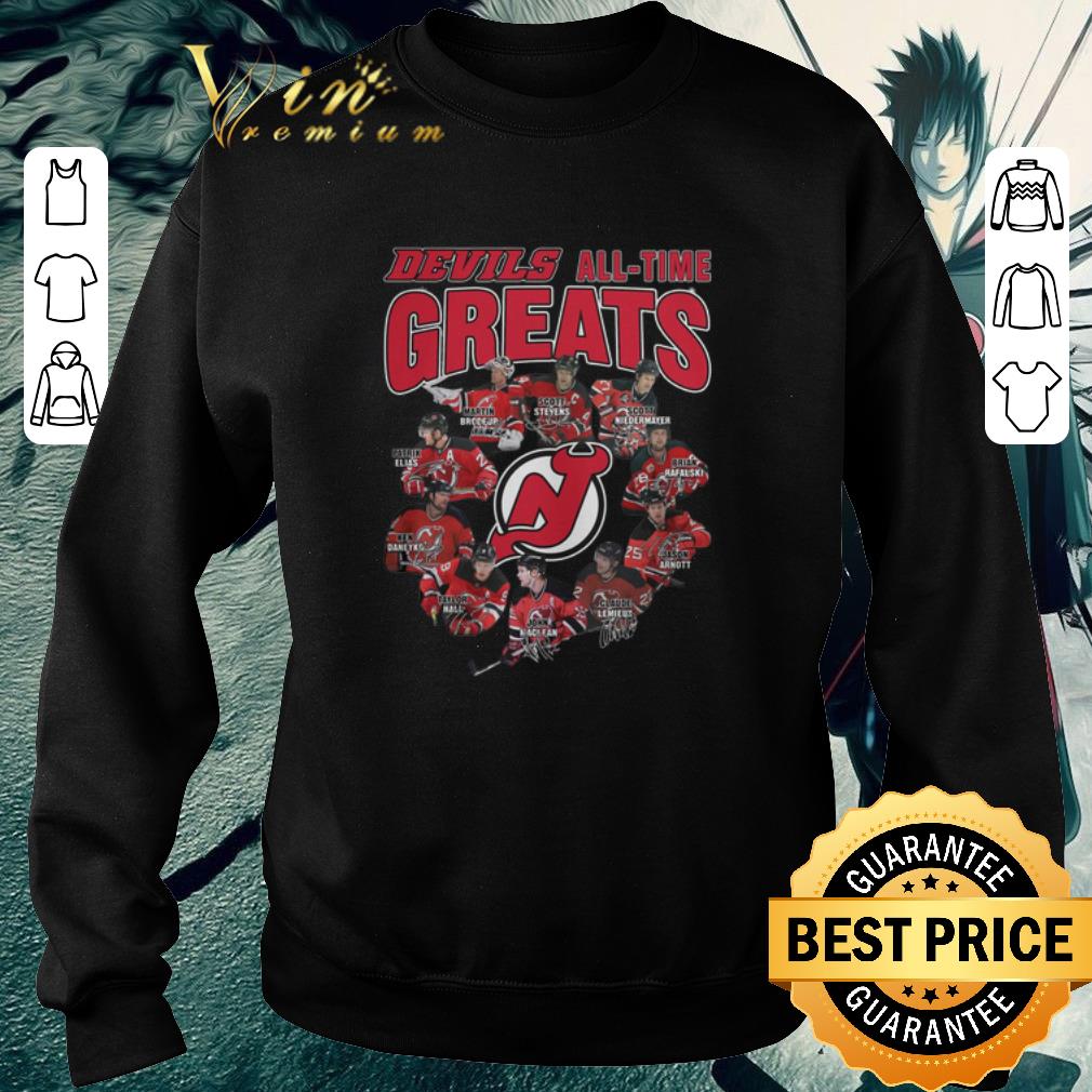 Hot New Jersey Devils all time greats signatures shirt
