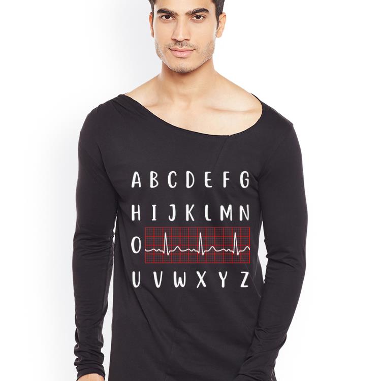 Hot Nurse Heartbeat Alphabet shirt