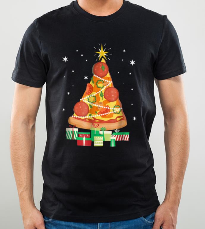 Hot Pizza Christmas Pizza Slice Funny Christmas Tree shirt