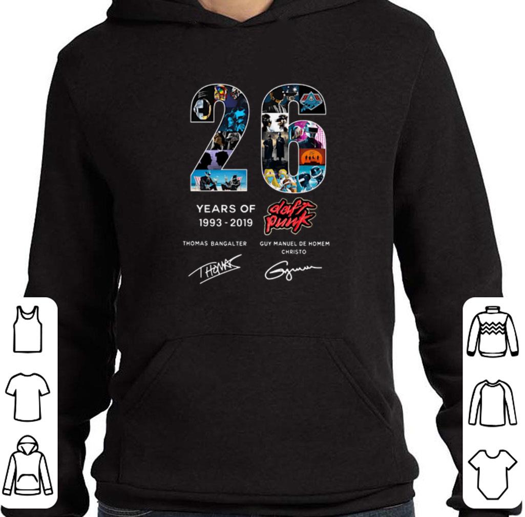 Nice 26 Years of Daft Punk 1993-2019 Thomas Bangalter signatures shirt