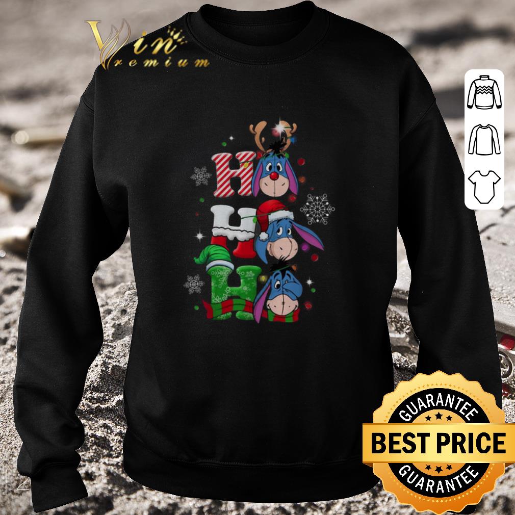 Nice Eeyore Ho Ho Ho Santa Reindeer Christmas shirt