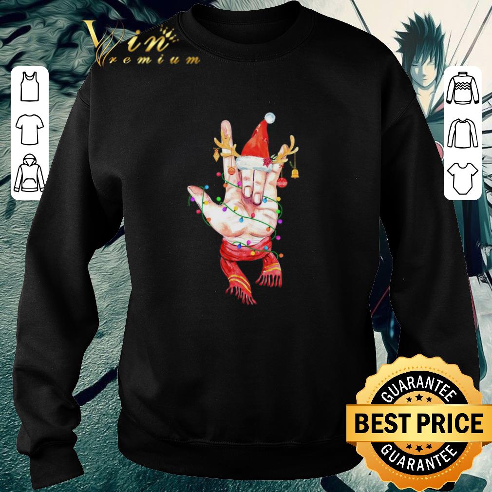 Nice Sign Language Santa Reindeer Christmas shirt