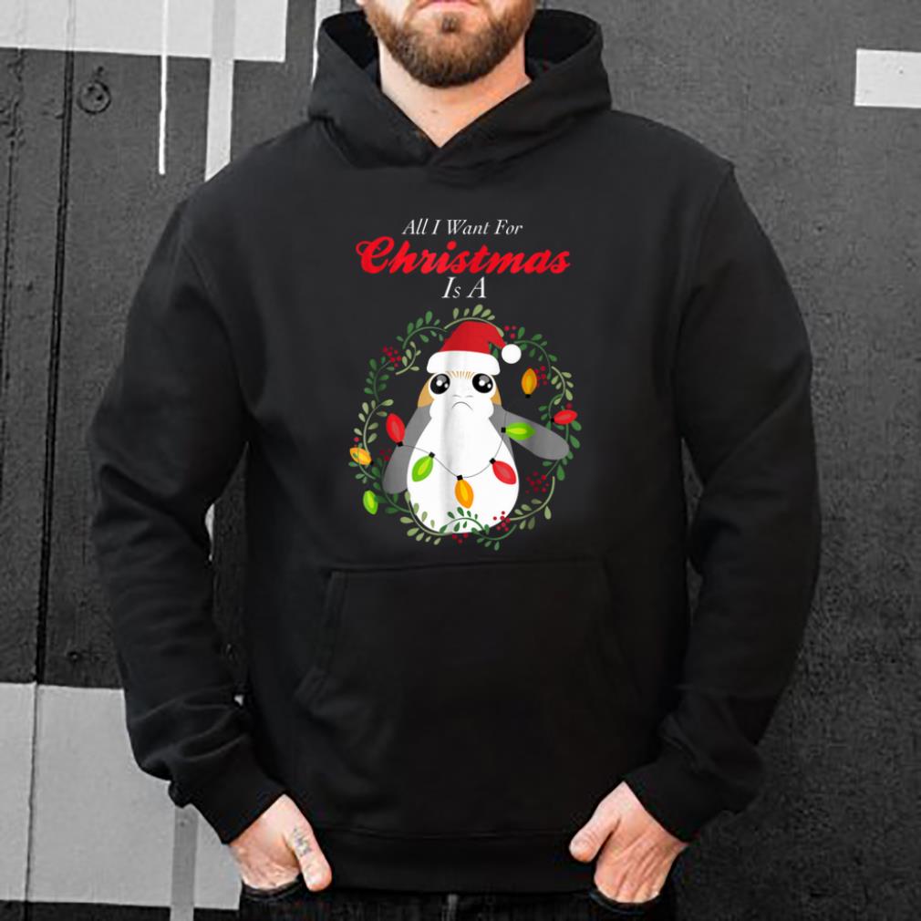 Nice Star Wars Porg All I Want Christmas Holiday Graphic shirt
