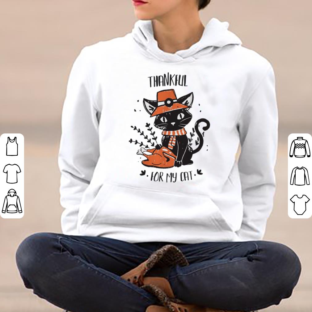Nice Thankful For My Cat Thanksgiving Day shirt