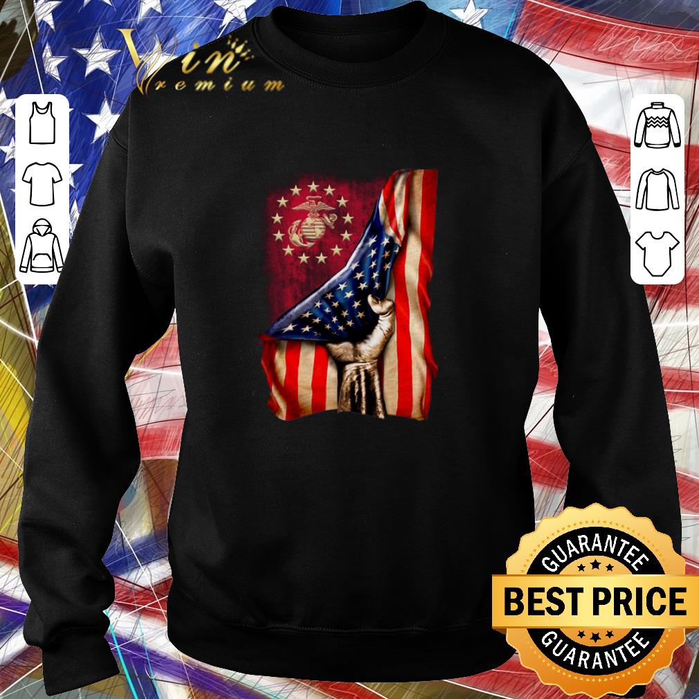 Nice US Marine Corps American flag shirt