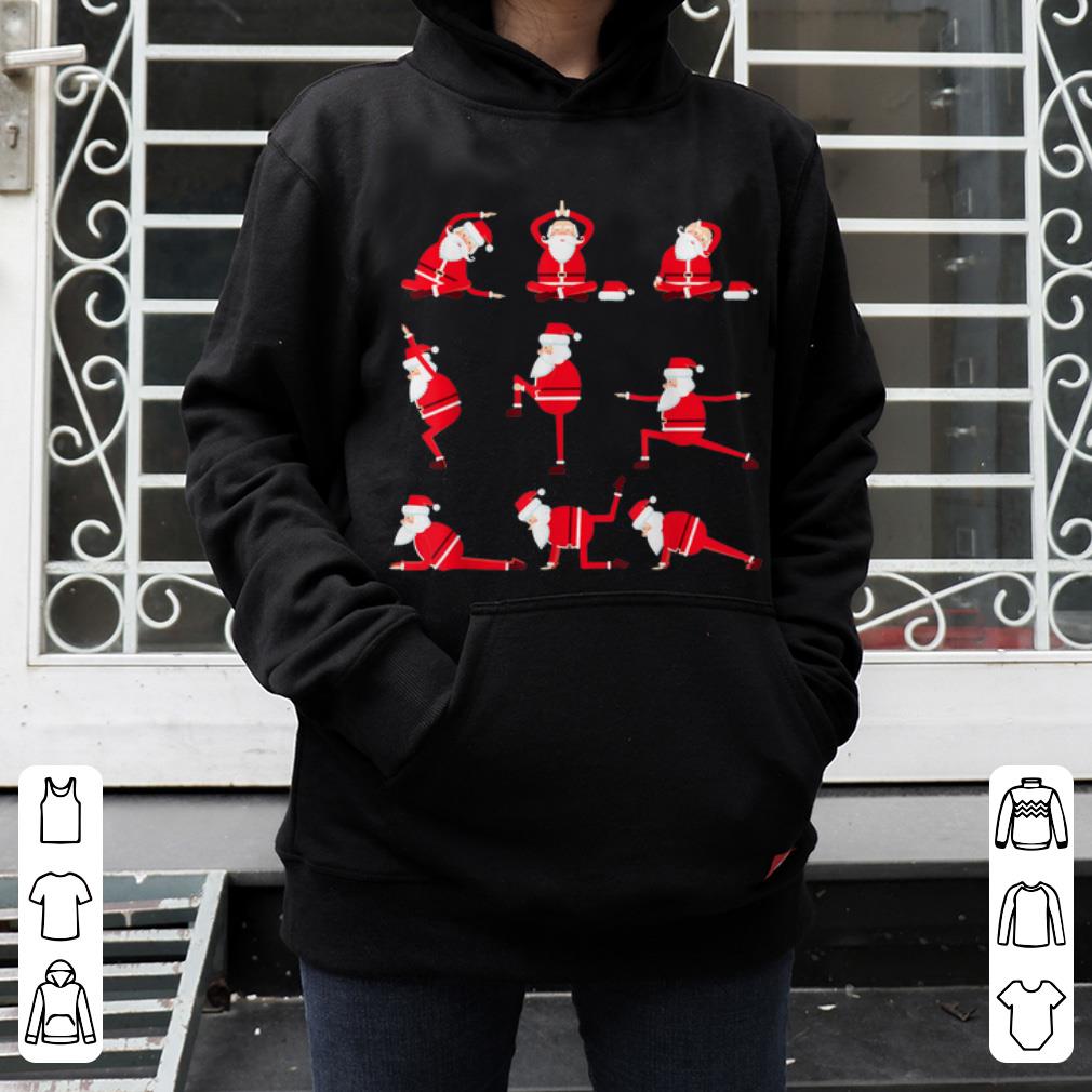 Nice santa claus funny stretching christmas shirt
