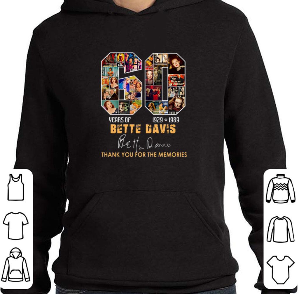 Official 60 years of Bette Davis 1929 1989 thank you for the memories shirt