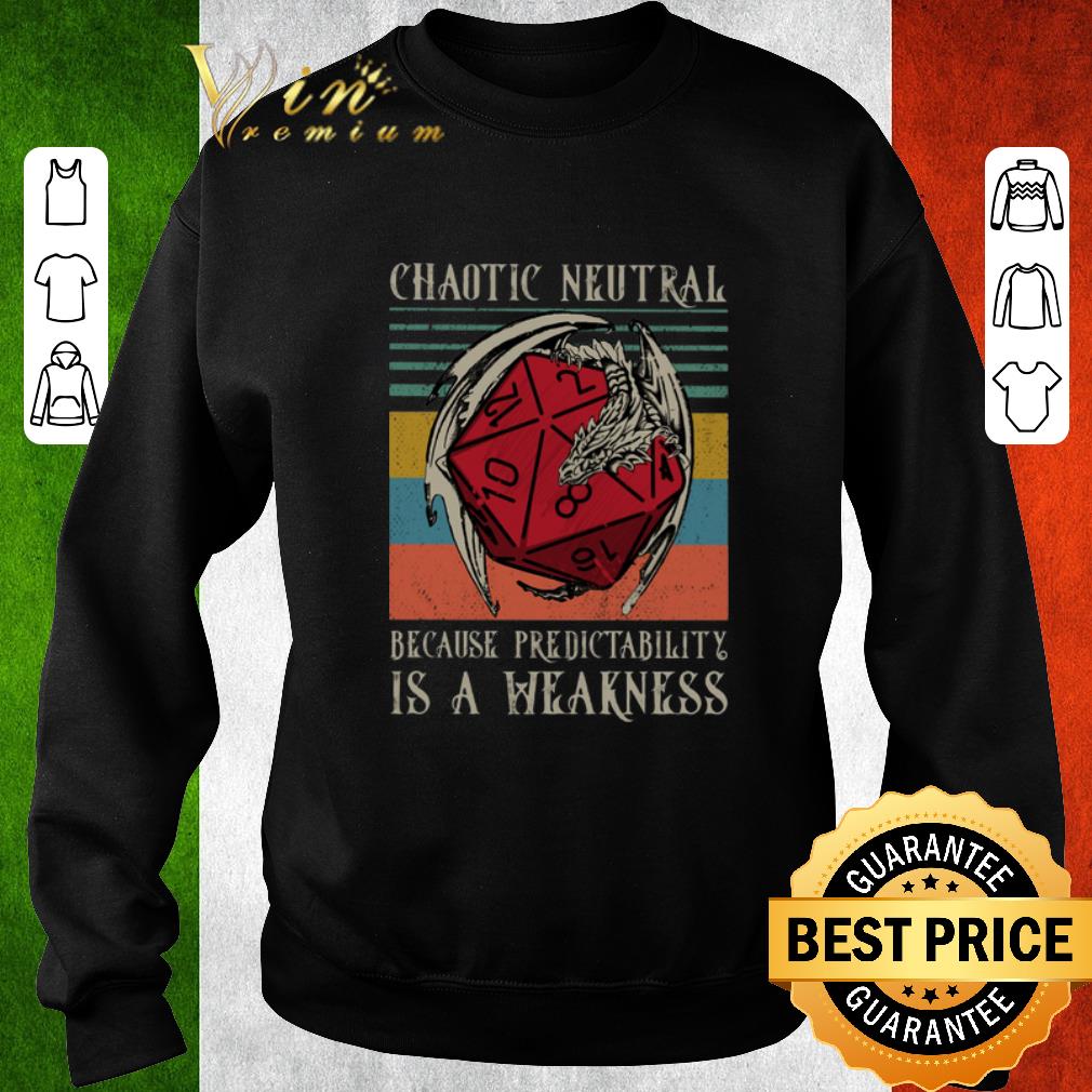 Official Chaotic Neutral because predictability is a weakness vintage shirt
