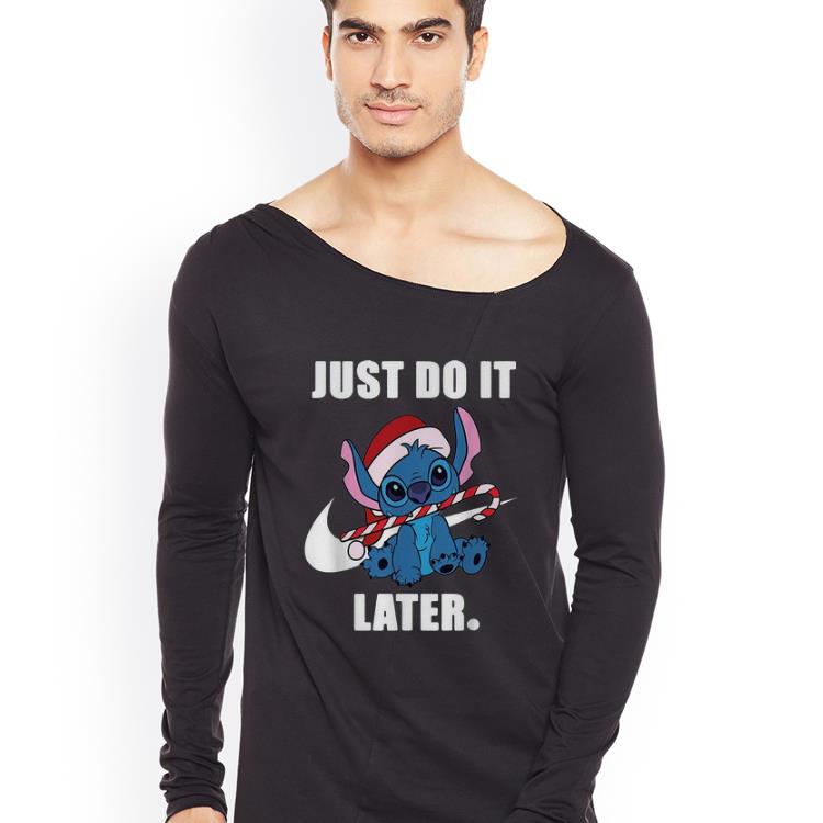 Official Christmas Nike Stitch Just Do It Later shirt