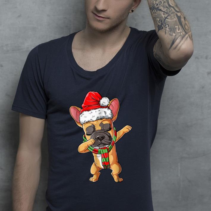 Official Dabbing French Bulldog Santa Christmas kids Gifts shirt