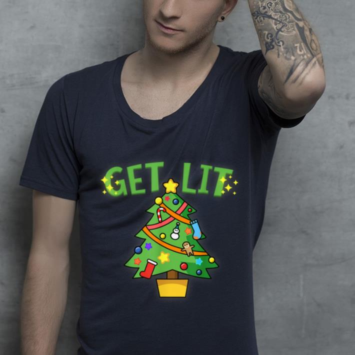 Official Get Lit Christmas Tree - Xmas Humor Funny Tee shirt