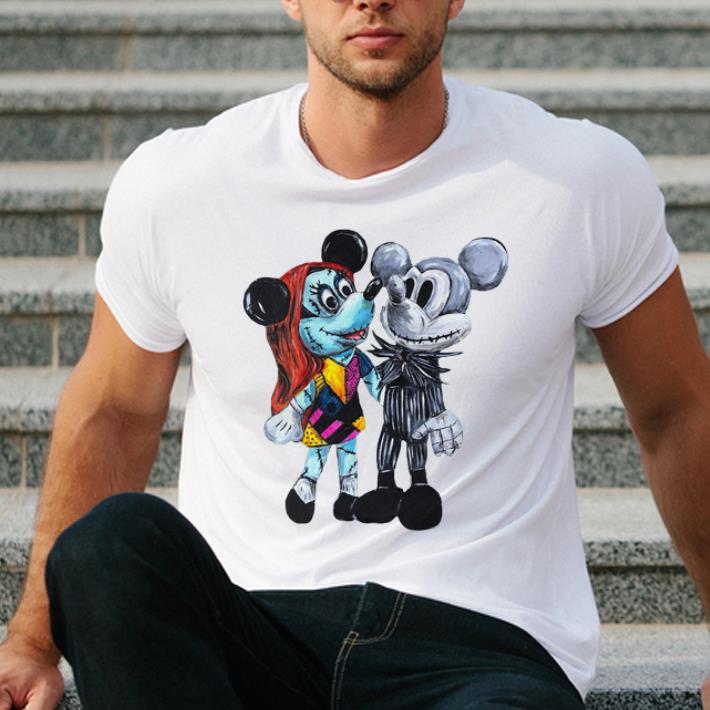 Official Jack Skellington and Sally style Mickey Mouse shirt
