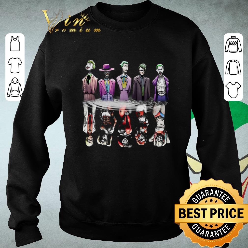 Official Joker reflection mirror water Harley Quinn shirt