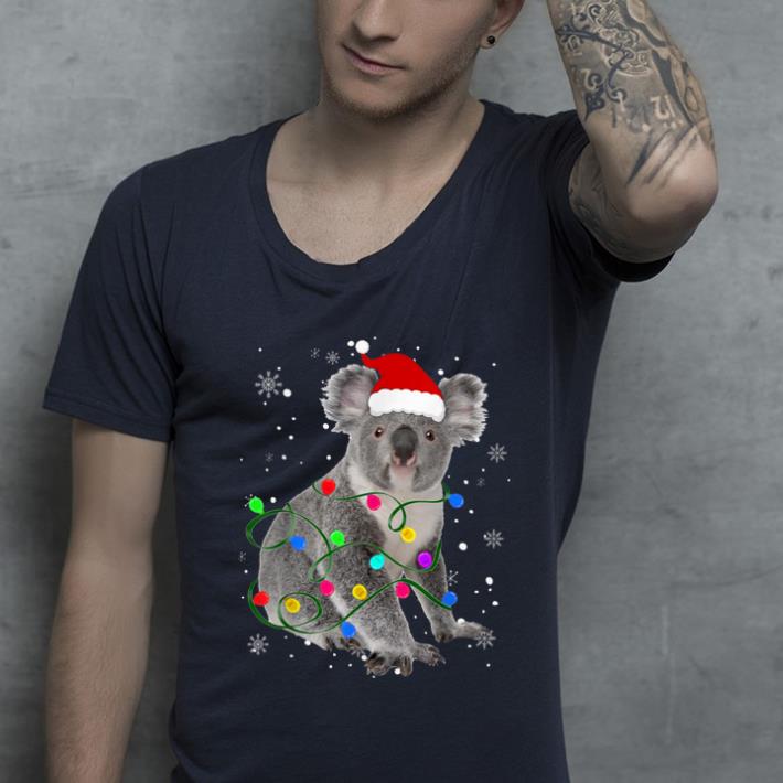 Official Koala With Christmas Lights Matching Family Gift shirt