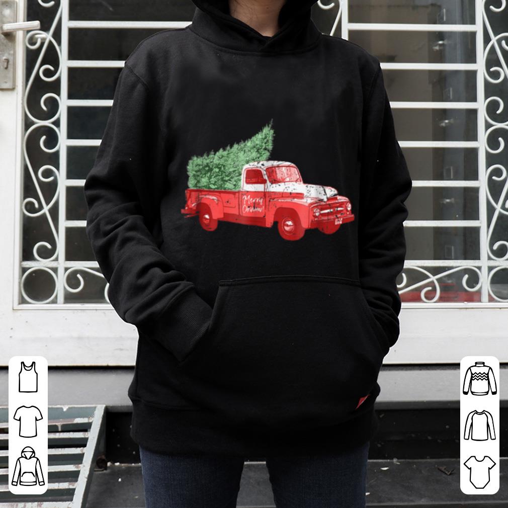 Official Merry Christmas With Old Truck and Tree Vintage Style shirt