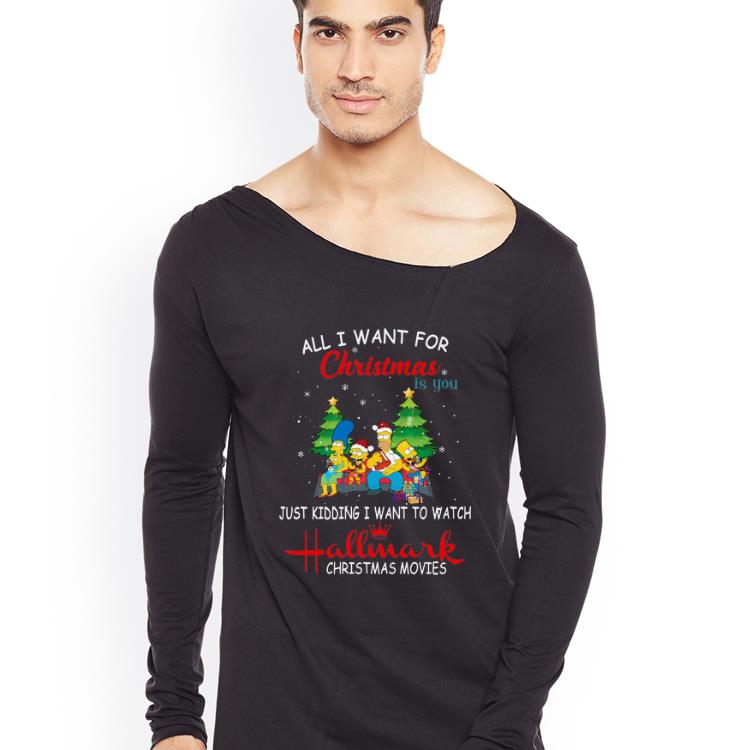 Official The Simpsons All I Need Christmas Is Watching Hallmark Christmas shirt