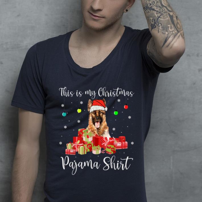 Official This is My Christmas Pajama Santa German Shepherd Dog shirt