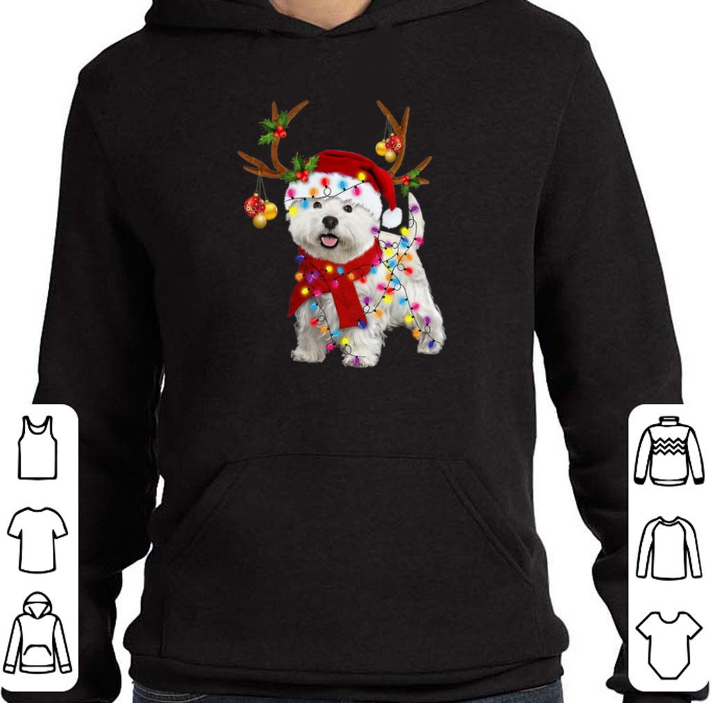 Official West Highland Terrier santa reindeer Christmas shirt