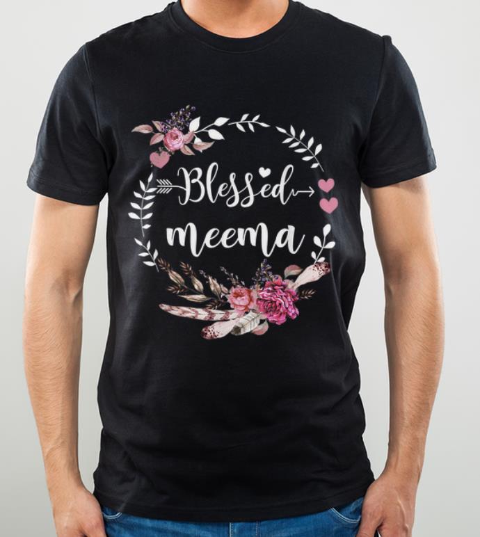 Original Blessed Meema Thanksgiving Floral Funny Gift shirt