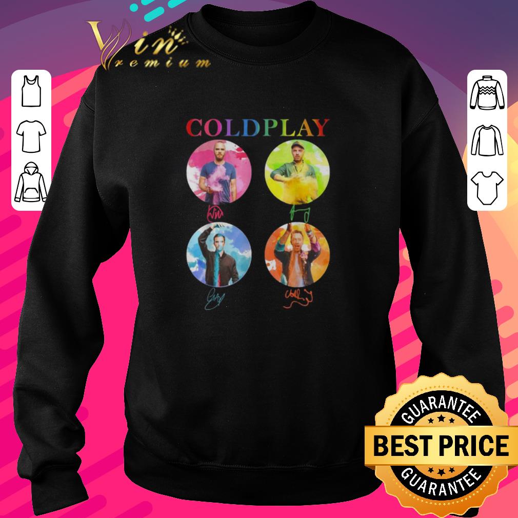 Original Coldplay team music signatures shirt
