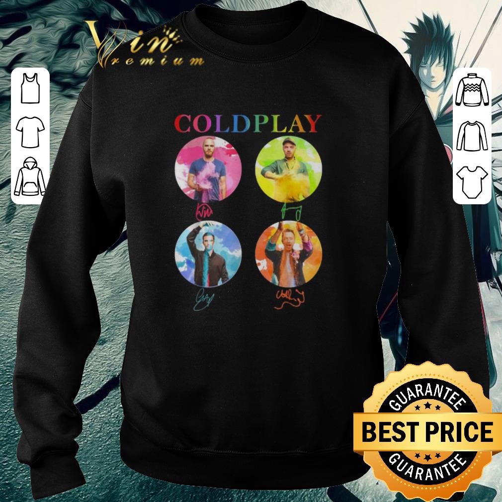Original Coldplay team music signatures shirt