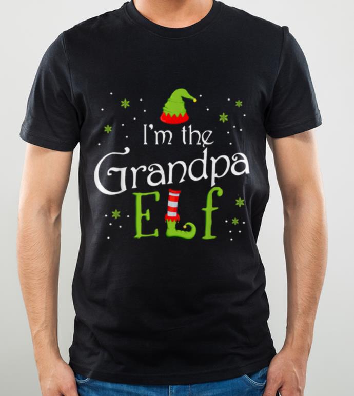 Original Mens I'm The Grandpa Elf Funny Group Matching Family Xmas Gift shirt