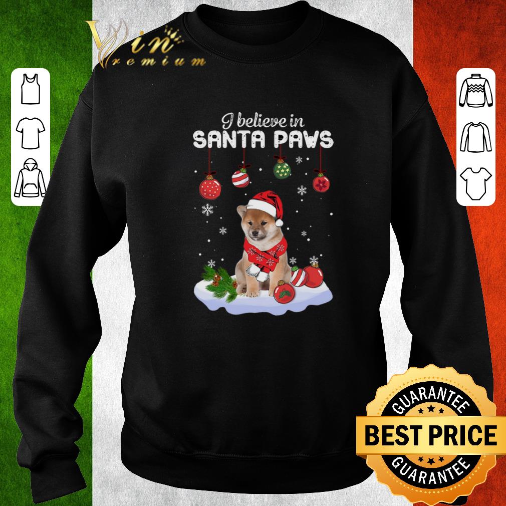 Original Shiba Inu i believe in Santa paws Christmas shirt