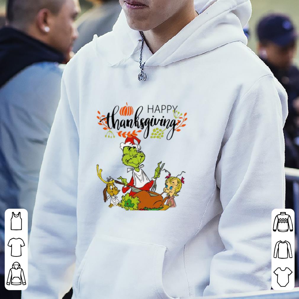 Original The Grinch Eating Turkey Happy Thanksgiving shirt