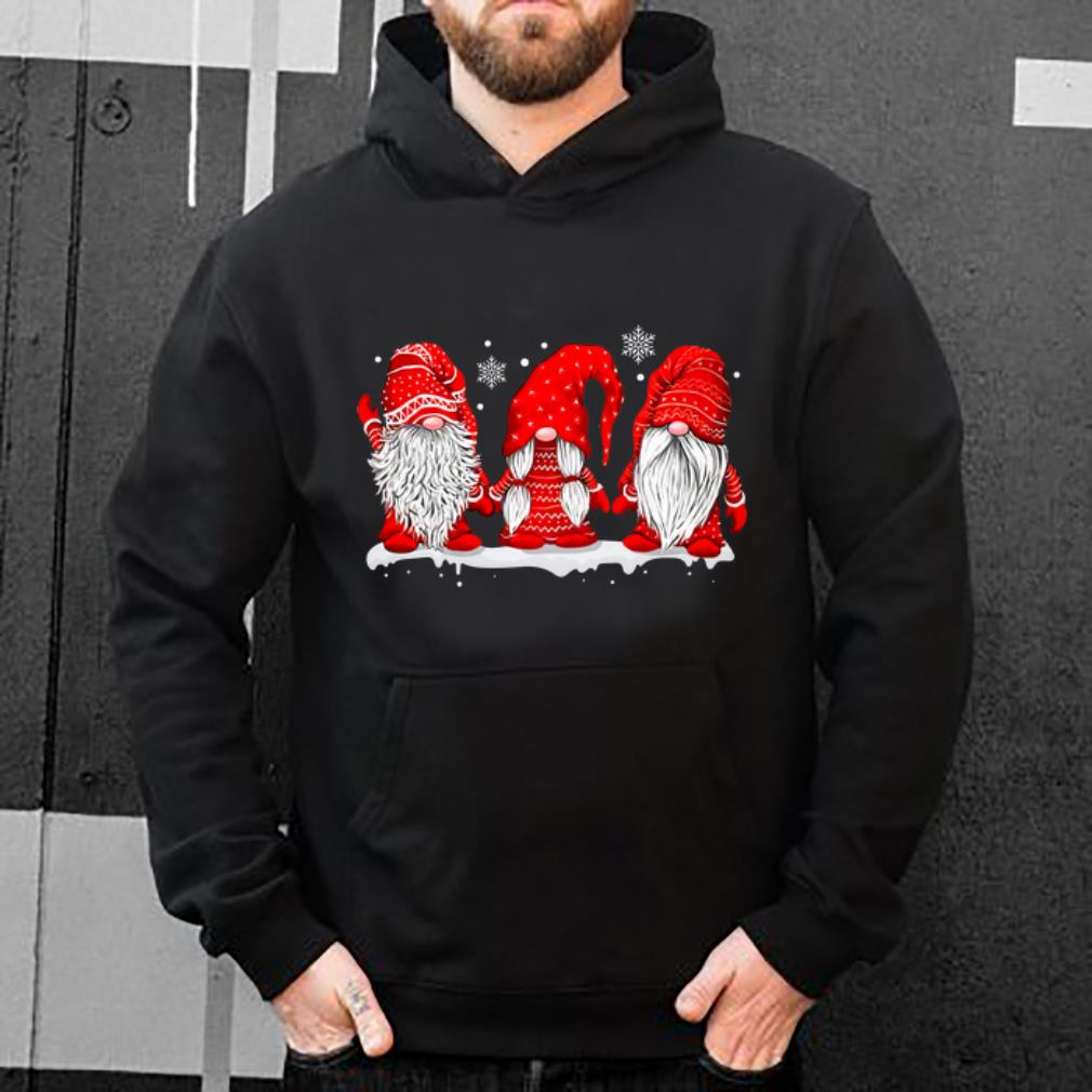Original Three Gnomes In Red Christmas Merry X-mas shirt