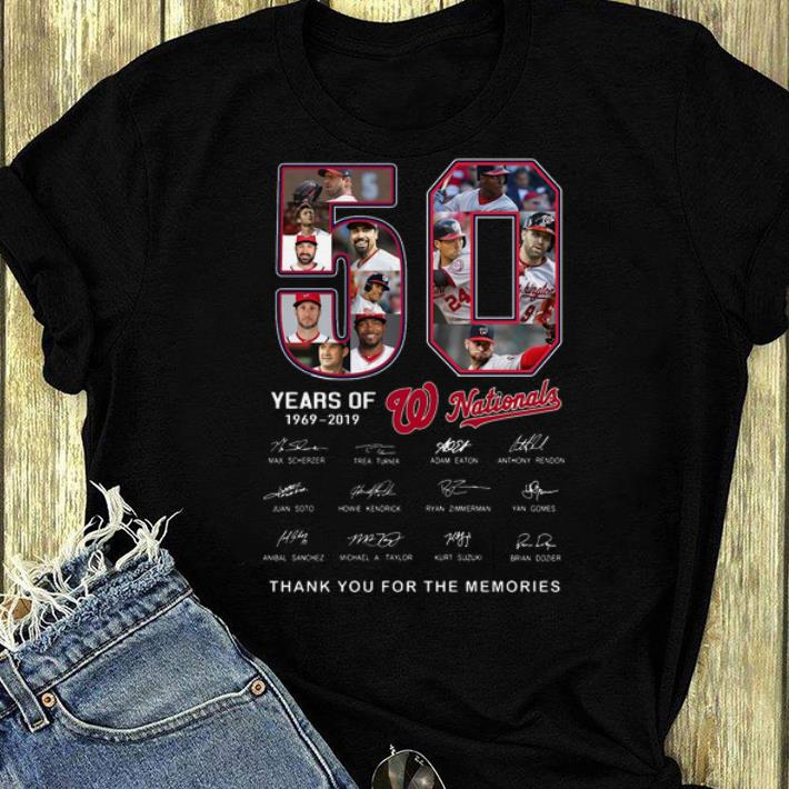 Original Washington Nationals 50 Years Thank You For The Memories signature shirt
