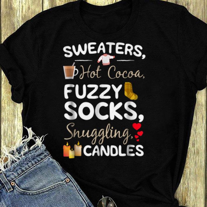 Premium Christmas Sweaters Hot Cocoa Fuzzy Socks Snuggling shirt