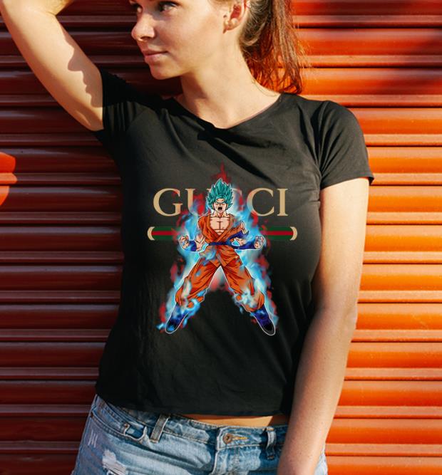 Premium Goku Super Saiyan Blue Gucci shirt 2 Premium Goku Super Saiyan Blue Gucci shirt 3
