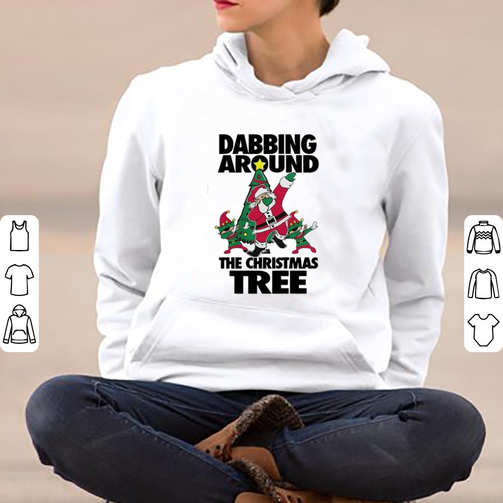 Premium Santa Claus Dabbing around the Christmas tree shirt