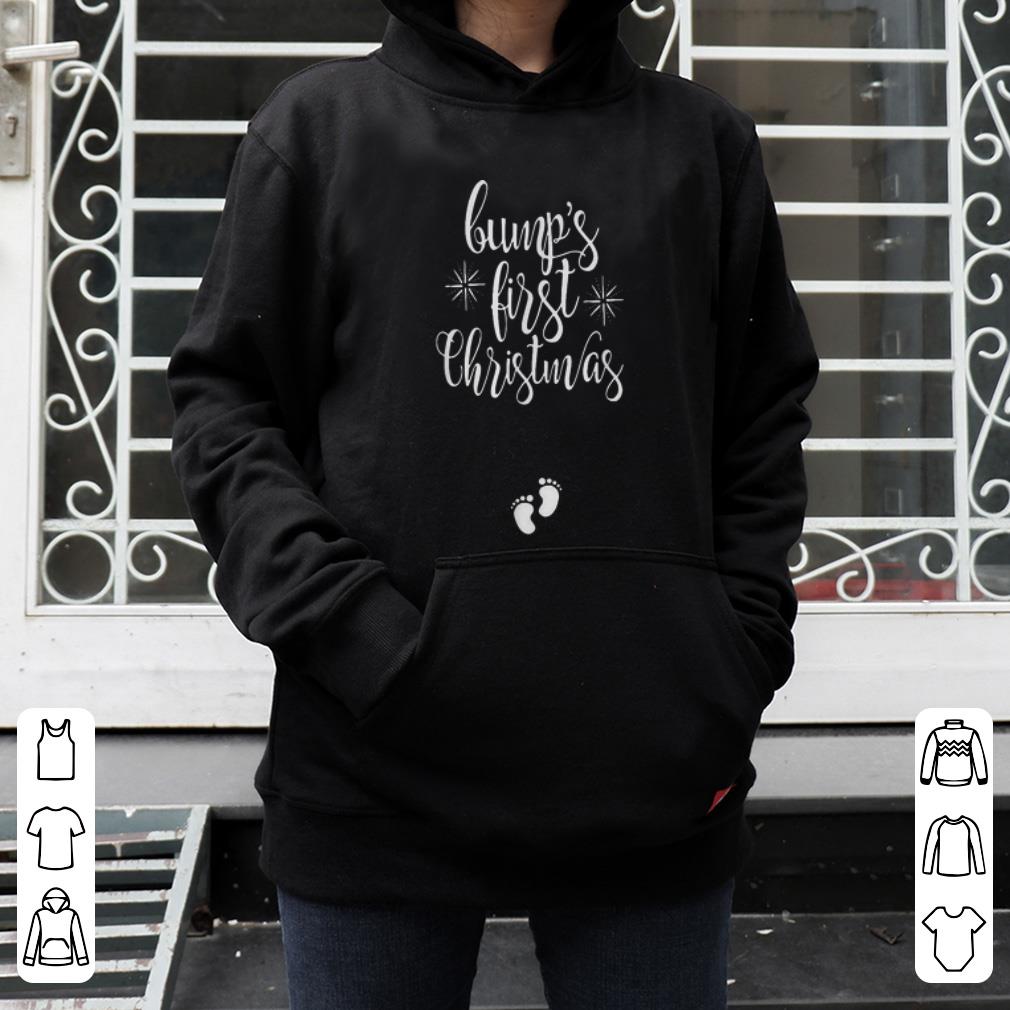 Pretty Bump's First Christmas Baby Footprint shirt