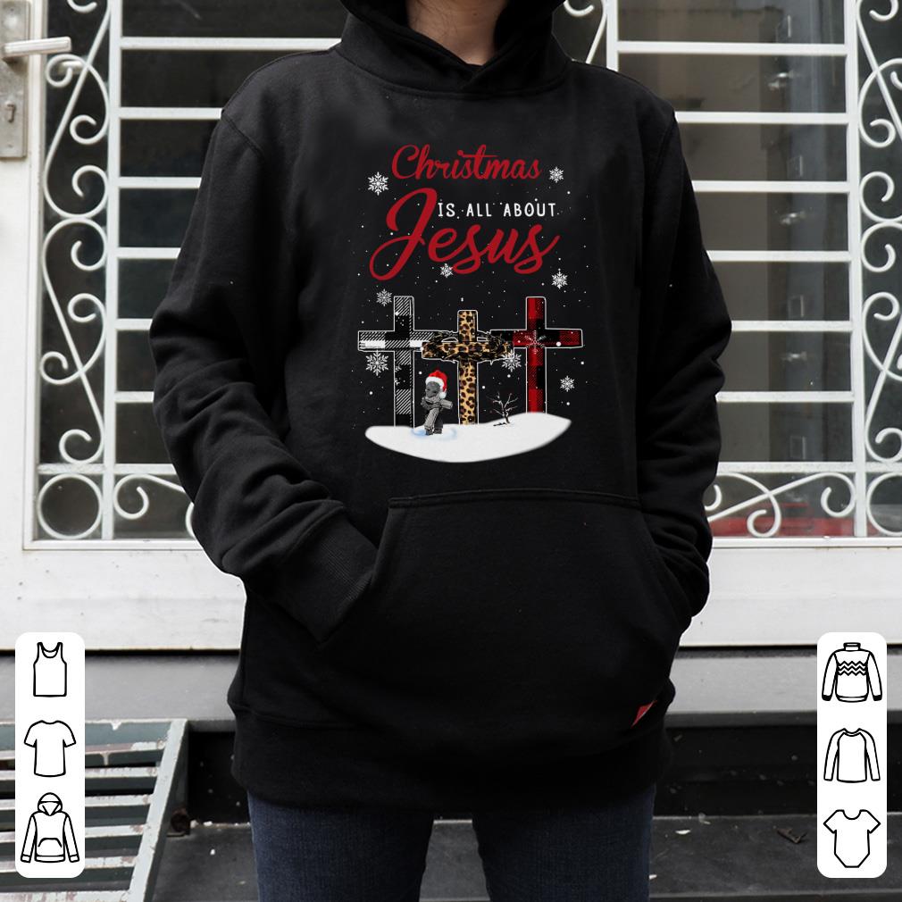 Pretty Christmas Is All About Jesus Groot Hug Cross shirt