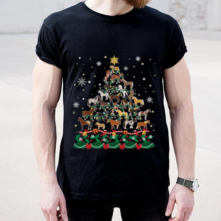 Pretty Horse Christmas Tree Horse Lover shirt