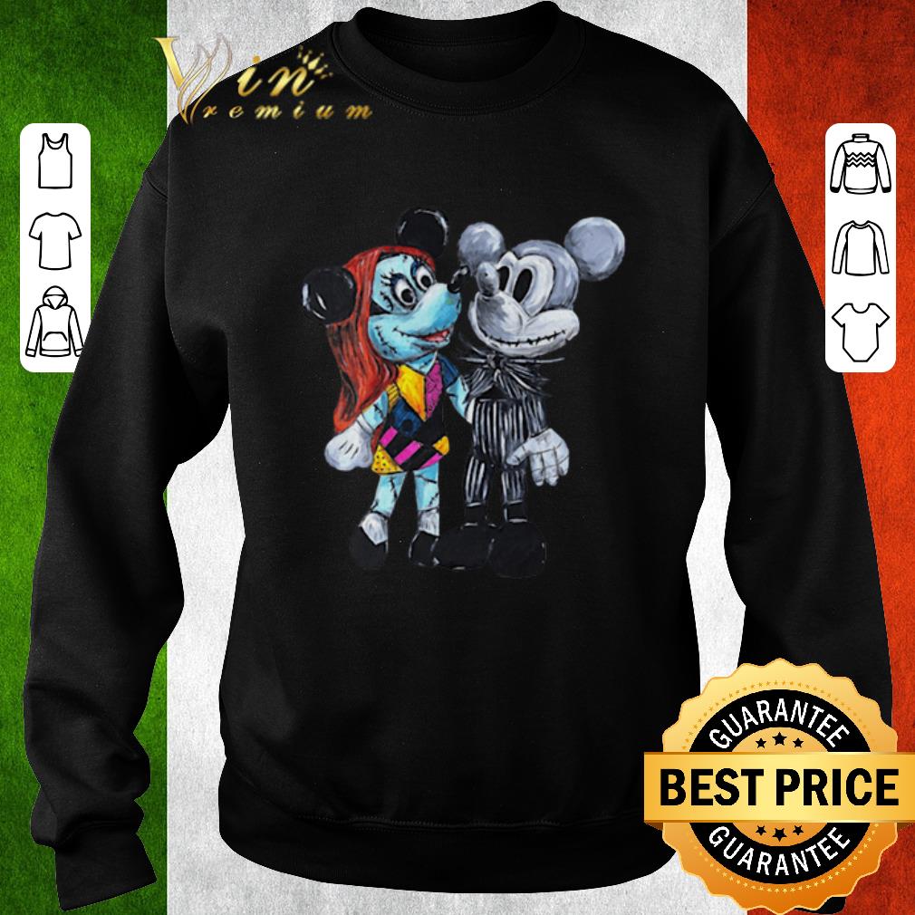 Pretty Jack Skellington and Sally style Mickey Mouse shirt