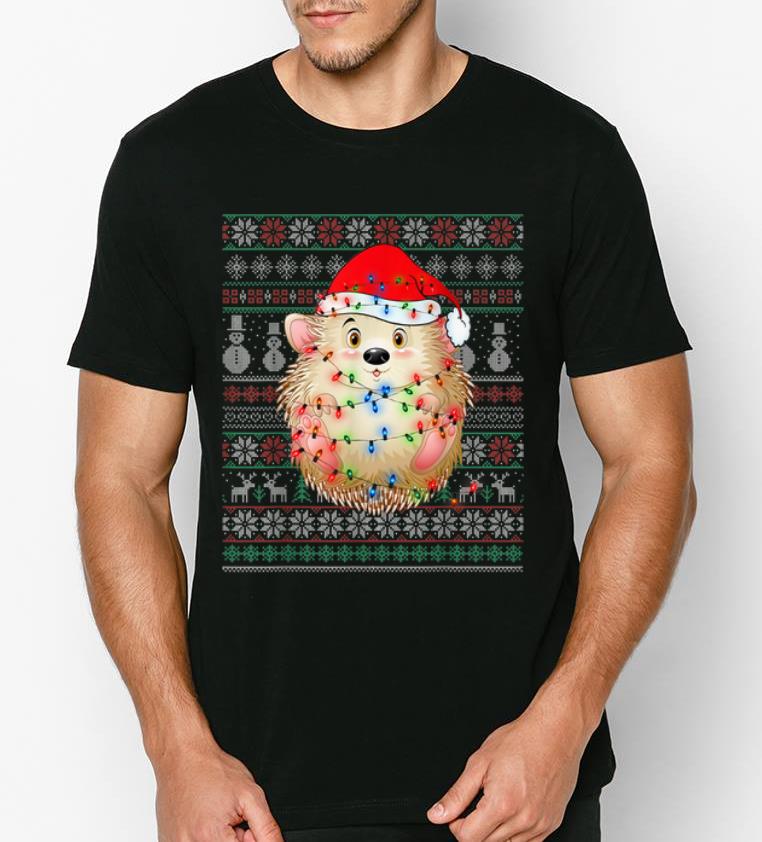 Pretty Porcupine Christmas Light Ugly Christmas shirt