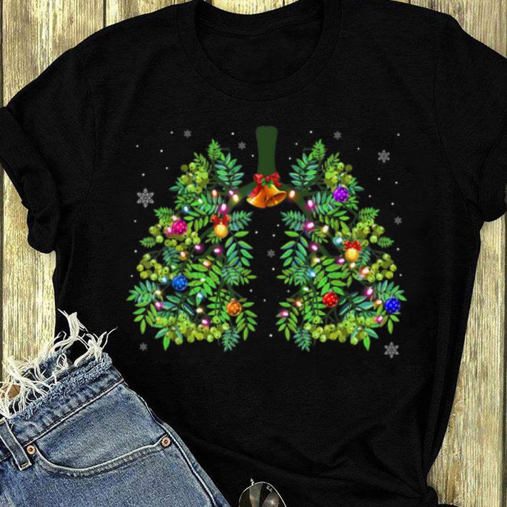 Pretty Respiratory Therapy Lung Christmas Tree Merry X-mas shirt