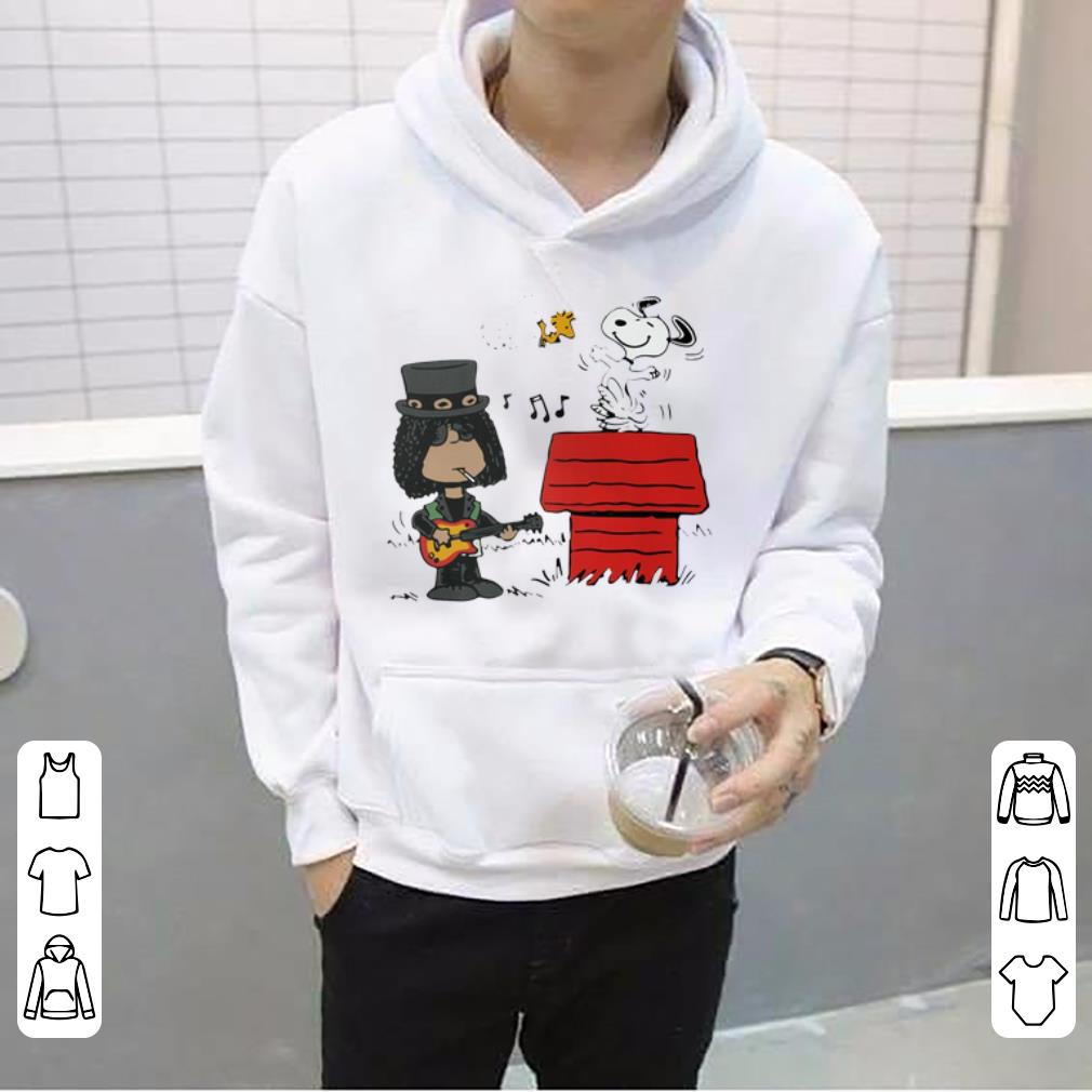 Pretty The Peanuts Snoopy Woodstock and Slash shirt
