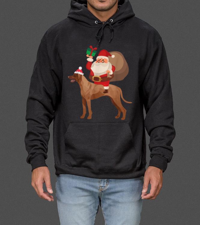 Santa Riding Vizsla Christmas Pajama Gift sweater