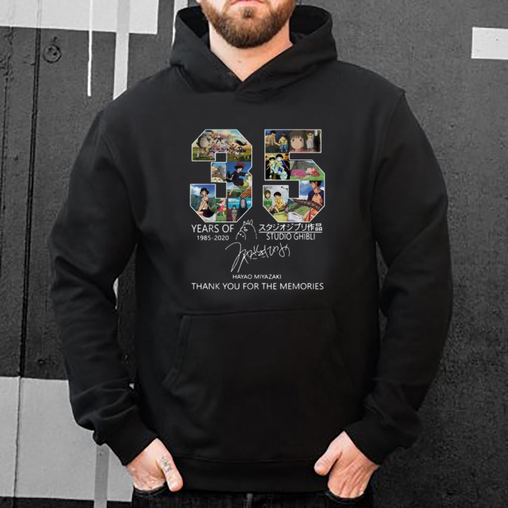 Top 35 Years Of Studio Ghibli 1985-2020 Thank You For The Memories Signature shirt