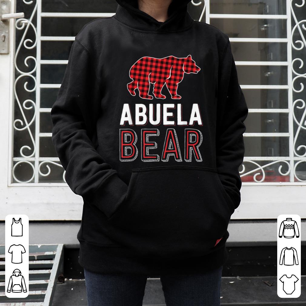 Top Abuela Bear Red Buffalo Plaid Matching Family Christmas shirt