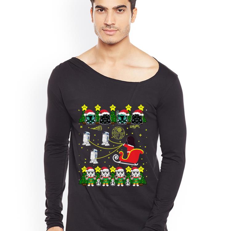 Top Boba Fett Darth Vader Stormtrooper Style Santa Claus Christmas shirt