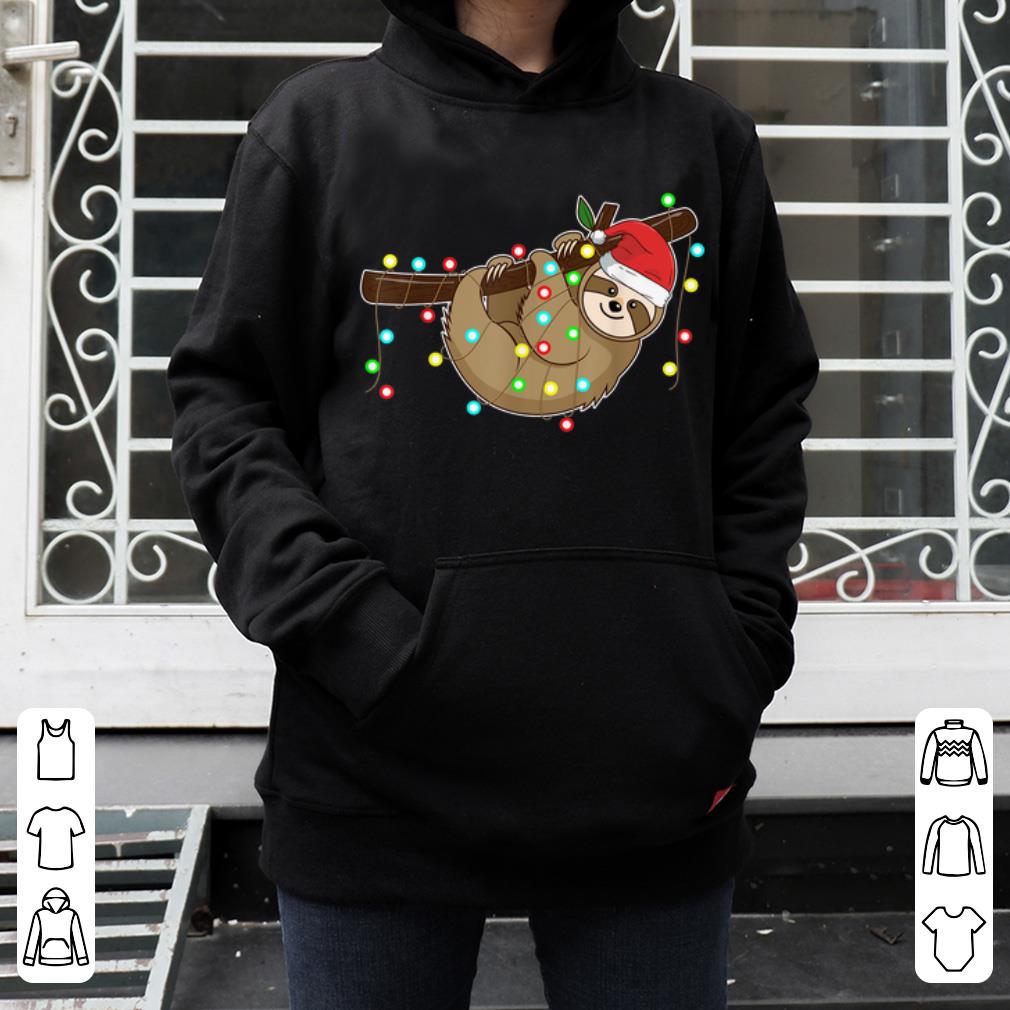 Top Christmas Lights Sloth Lover Funny Xmas Gift shirt