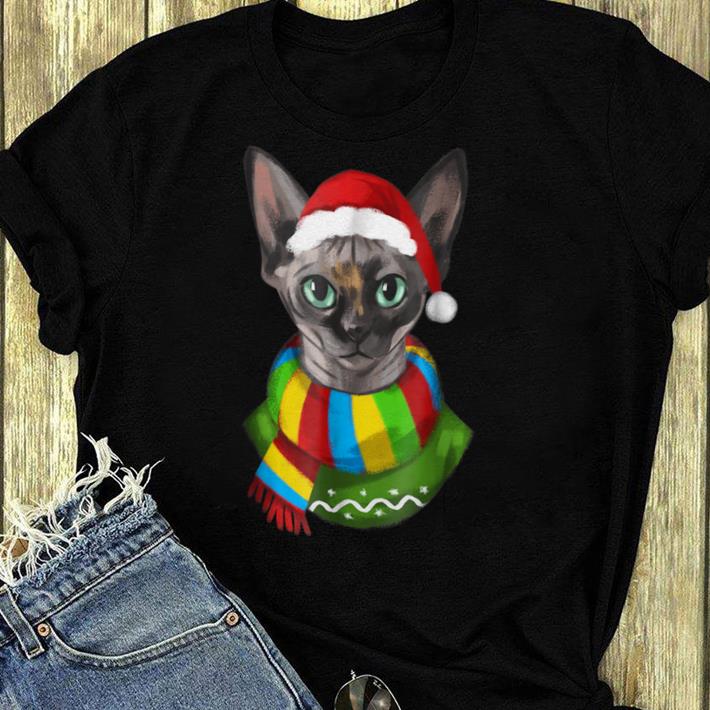 Top Christmas for Sphynx Hairless Cat Lovers Unisex Tee shirt