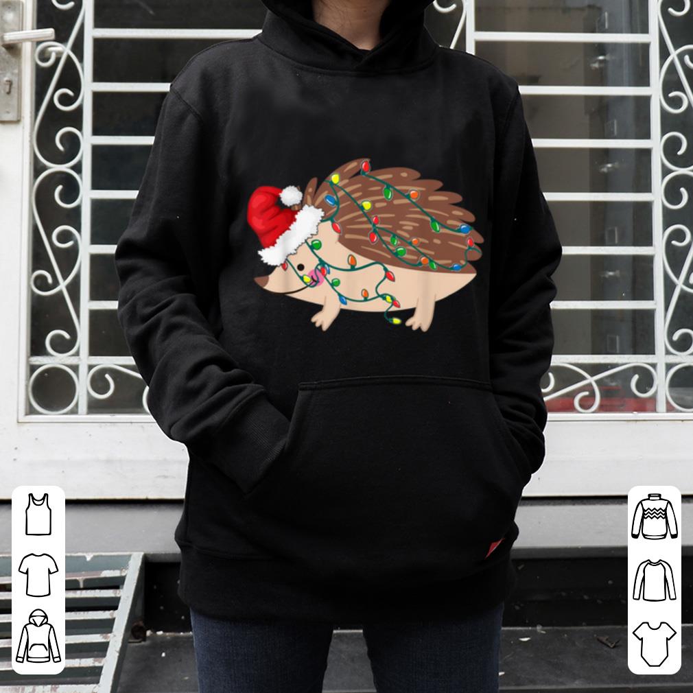 Top Hedgehog Christmas Light Funny Hedgehog Lover TShirt shirt