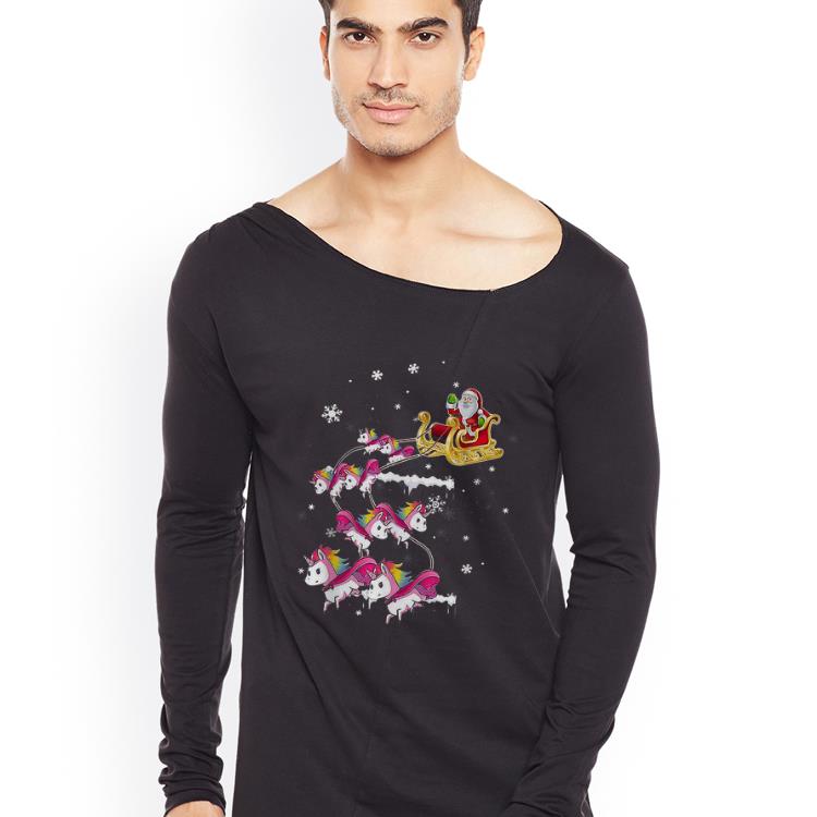Top Merry Xmas Unicorn Santa Christmas shirt